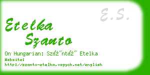 etelka szanto business card